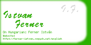 istvan ferner business card